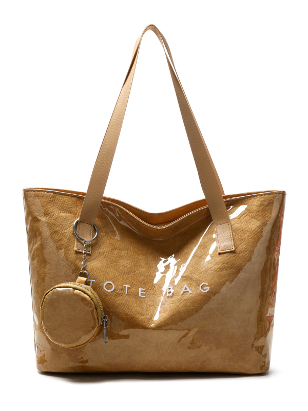 Tote torba u urbanom minimalističkom stilu, visoko kvalitetan materijal, vodoravni kvadratni oblik, zatvarač, poliester materijala