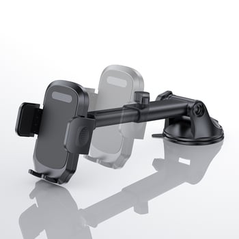 Автомобилен държач за монтиране с вакуумна присоска, антихлъзгаща глава с 17 топчета, 360° въртене и телескопичен прът