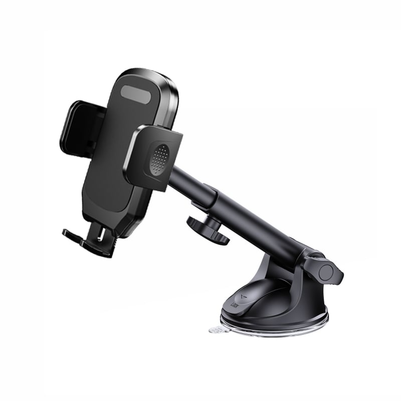 Автомобилен държач за монтиране с вакуумна присоска, антихлъзгаща глава с 17 топчета, 360° въртене и телескопичен прът