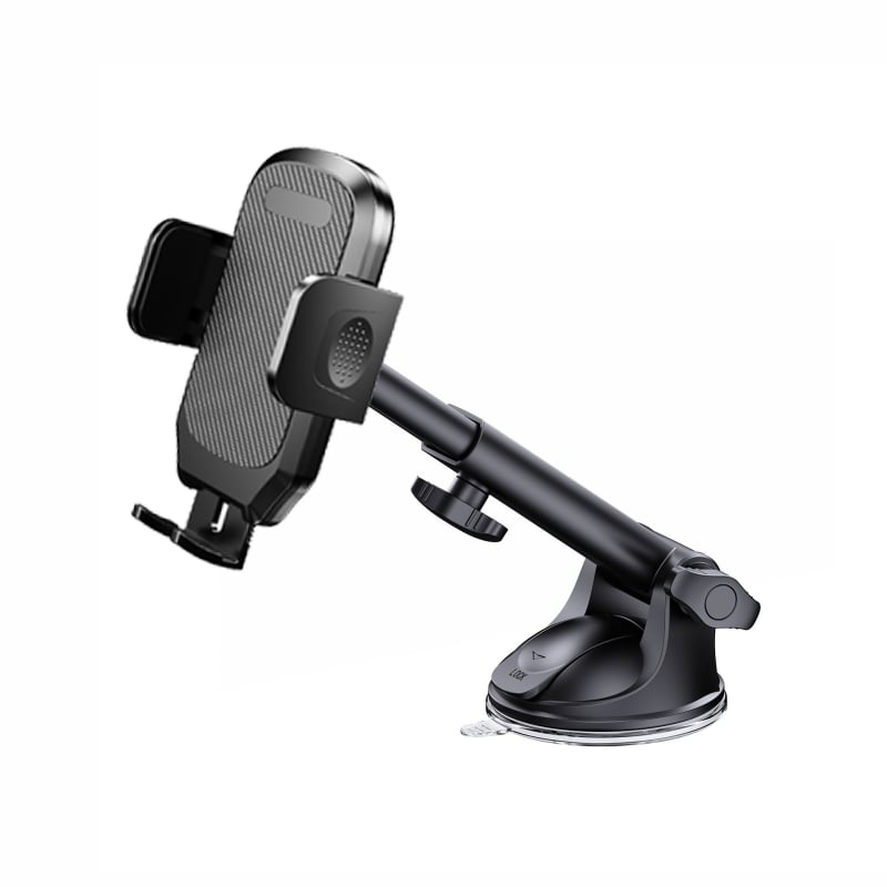 Автомобилен държач за монтиране с вакуумна присоска, антихлъзгаща глава с 17 топчета, 360° въртене и телескопичен прът