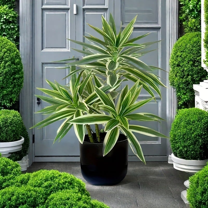 Изкуствен 3-разклонен лилиево-бамбук с релефни пластмасови листа за домашна декорация и реквизит за снимки