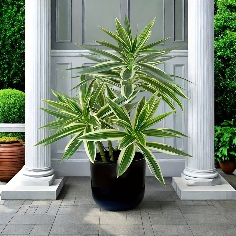 Изкуствен 3-разклонен лилиево-бамбук с релефни пластмасови листа за домашна декорация и реквизит за снимки