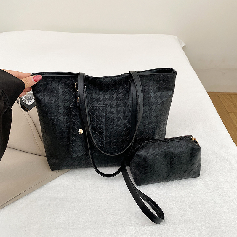 PU pečių rankinė su užtrauktuku, horizontinio kvadrato formos, poliesterio pamušalas, vienas peties dirželis