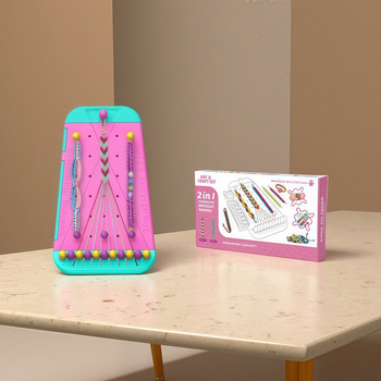 Σετ υφαντών βραχιολιών – πλαστικό, συσκευασία σε κουτί, κατάλληλο για παιδιά 4–6 ετών, αναπτύσσει όραση, συντονισμό ματιού-χεριού, διαδραστική μάθηση και επικοινωνία γονέα-παιδιού