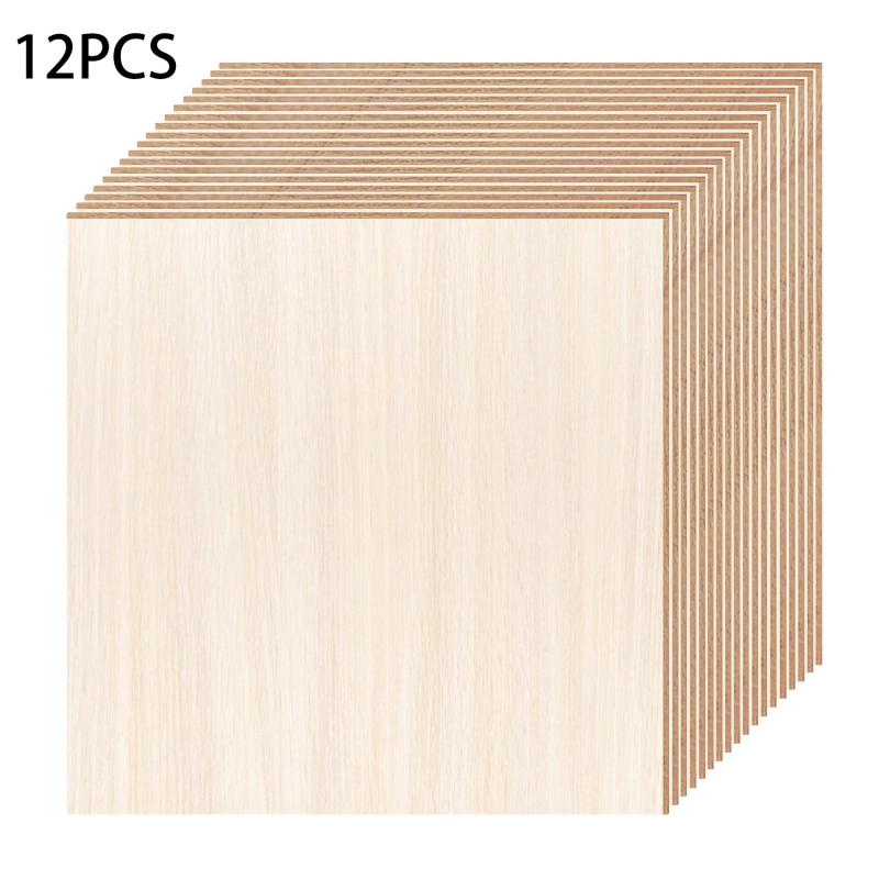 Lazerno izrezana prazna drvena ploča od boxwood-a za DIY grafite i kućnu dekoraciju, debljina 2 mm, moderni jednostavan stil