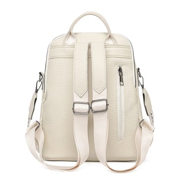 Ženski PU kožni ruksak za putovanje - velik kapacitet, zatvaranje na zip, unutrašnja organizacija (pretinac za telefon, pretinac za ID)