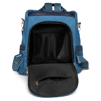 Ruksak s etničkim 3D vezom, Oxford platno, vodootporan, s unutarnjim džepovima i unutarnjim slojem, zatvaranje na zip