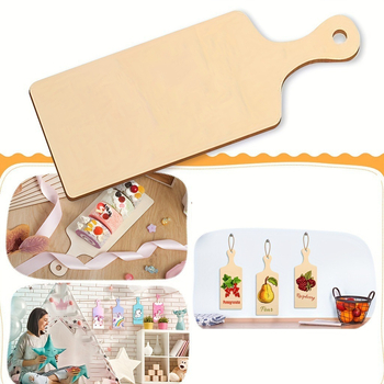 Μίνι ξύλινο κρεμαστό διακοσμητικό χειροτεχνίας με παιδικό γκράφιτι — πάνελ πυκνότητας, ξύλο, μοντέρνο μινιμαλιστικό στυλ