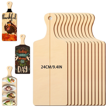 Μίνι ξύλινο κρεμαστό διακοσμητικό χειροτεχνίας με παιδικό γκράφιτι — πάνελ πυκνότητας, ξύλο, μοντέρνο μινιμαλιστικό στυλ