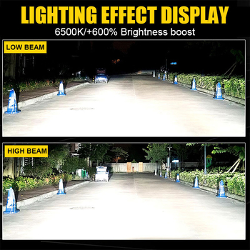 Bec LED pentru farul automobilului, compatibil H7/H11/H4/H1, 35W 12V 5500LM IP68 50000H