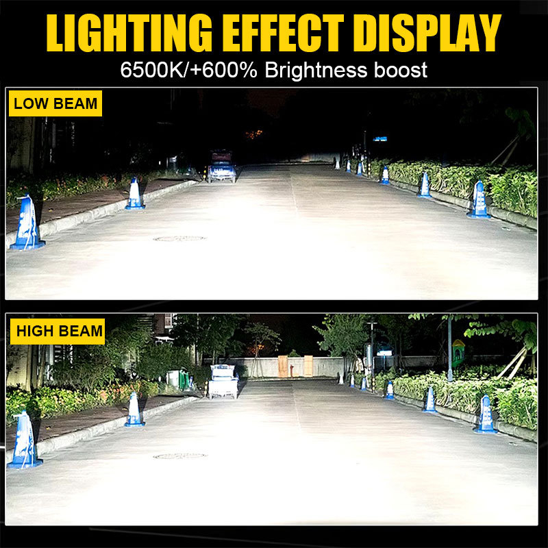 Bec LED pentru farul automobilului, compatibil H7/H11/H4/H1, 35W 12V 5500LM IP68 50000H