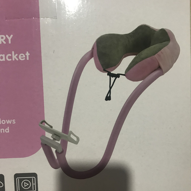 Masaj pentru gât în formă de U cu pernă de masaj și suport pentru telefon, 4 capete de masaj, terapie cu infraroșu, masaj cu vibrații, model JM-168, reîncărcabil