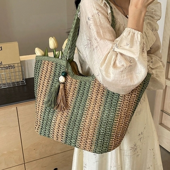 PU tote torba s pletenom teksturom, zatvarač, podstava od najlona, uspravni kvadratni oblik, dvostruke naramenice