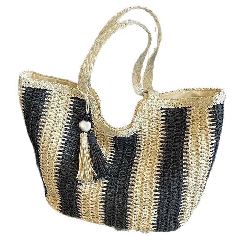 PU tote torba s pletenom teksturom, zatvarač, podstava od najlona, uspravni kvadratni oblik, dvostruke naramenice