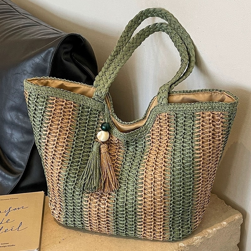 PU tote torba s pletenom teksturom, zatvarač, podstava od najlona, uspravni kvadratni oblik, dvostruke naramenice