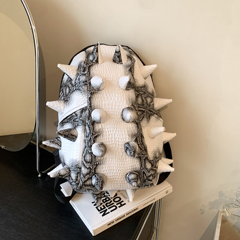 Ruksak u stilu street fashion, PU koža, proljeće 2025, velika kapaciteta, zatvaranje zatvaračem, unutarnja džep sa zatvaračem