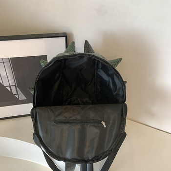 Ruksak u stilu street fashion, PU koža, proljeće 2025, velika kapaciteta, zatvaranje zatvaračem, unutarnja džep sa zatvaračem