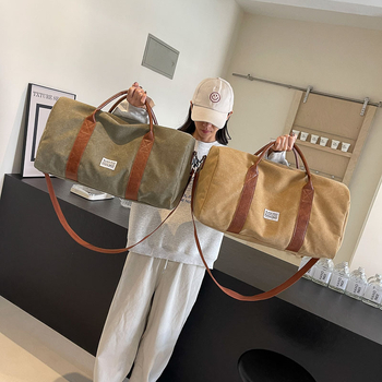 Unisex τσάντα ταξιδιού από καμβά, χωρητικότητας 20–35L, επένδυση από πολυεστέρα, σχεδιασμένη για αποθήκευση, μάρκα Fenglin Shallow Stream, κατάλληλη για ταξίδια αναψυχής