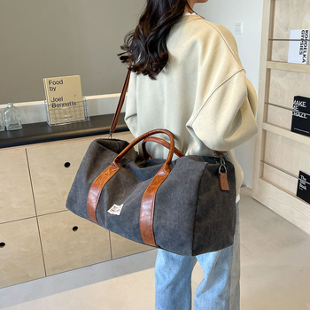 Unisex τσάντα ταξιδιού από καμβά, χωρητικότητας 20–35L, επένδυση από πολυεστέρα, σχεδιασμένη για αποθήκευση, μάρκα Fenglin Shallow Stream, κατάλληλη για ταξίδια αναψυχής