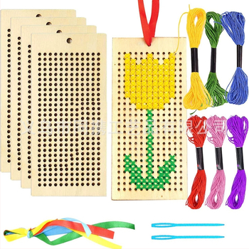 DIY Drevená záložka s krížikovou výšivkou, Boxwood, moderný minimalistický štýl, pre domáce použitie