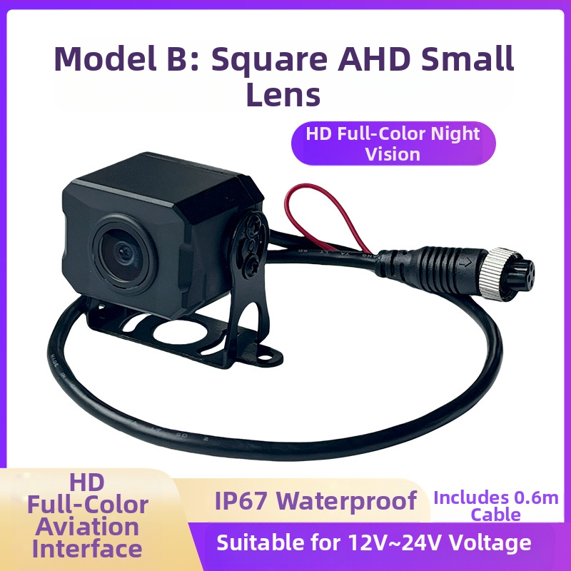 Cameră de mers înapoi pentru camion cu monitorizare în patru direcții - rezoluție 1920x1080, semnale video AHD/1080P și CVBS, unghi de vizualizare 170°, alimentare 12-24V, 8 LED