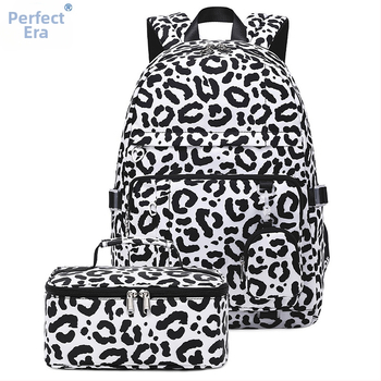 Školský batoh s leopardím vzorom, model 2281-3, nylon, odolnosť proti opotrebeniu a ľahšie nosenie