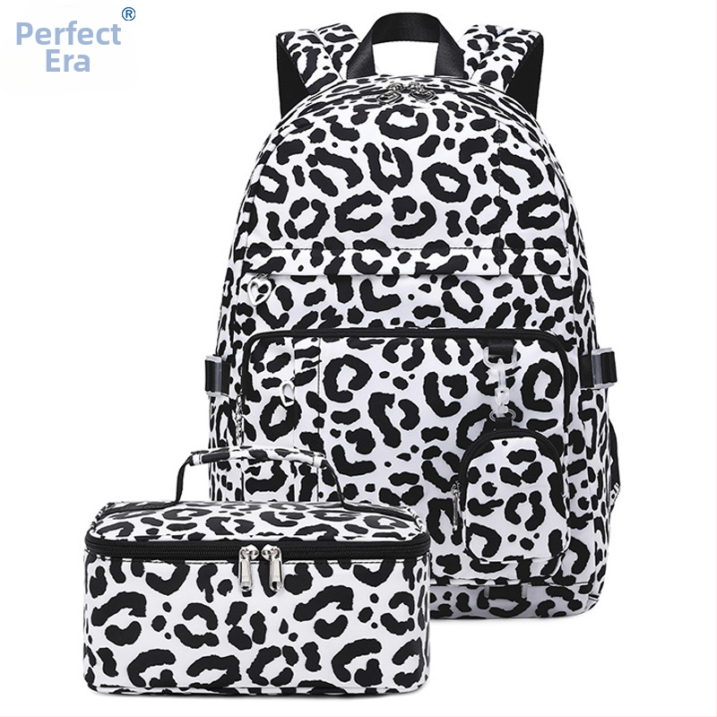 Školský batoh s leopardím vzorom, model 2281-3, nylon, odolnosť proti opotrebeniu a ľahšie nosenie