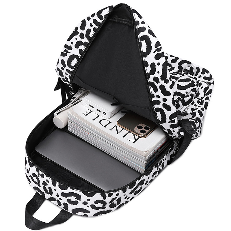 Školský batoh s leopardím vzorom, model 2281-3, nylon, odolnosť proti opotrebeniu a ľahšie nosenie