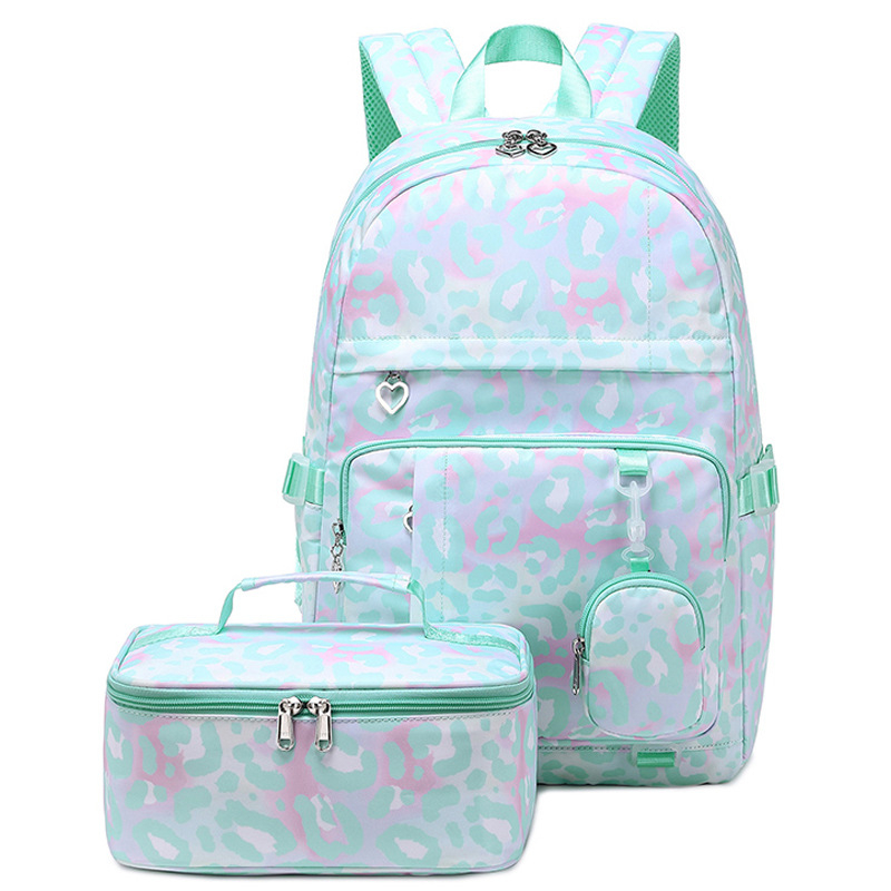 Školský batoh s leopardím vzorom, model 2281-3, nylon, odolnosť proti opotrebeniu a ľahšie nosenie