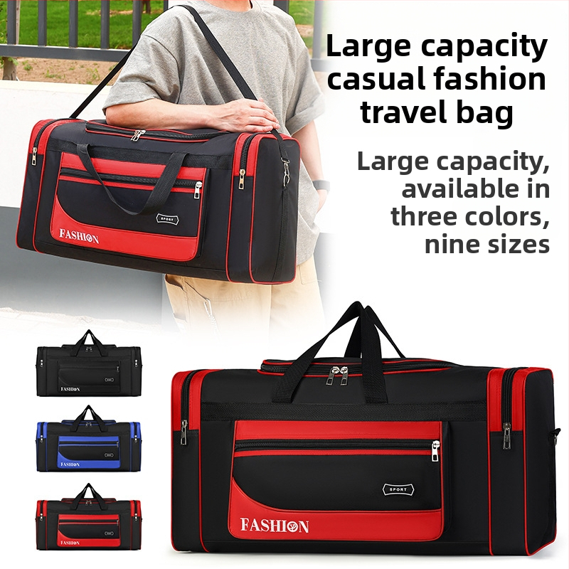 Taška na cestovanie s veľkým objemom, viacúčelová, unisex, mestský štýl minimalistický, 36–55L, Oxford tkanina