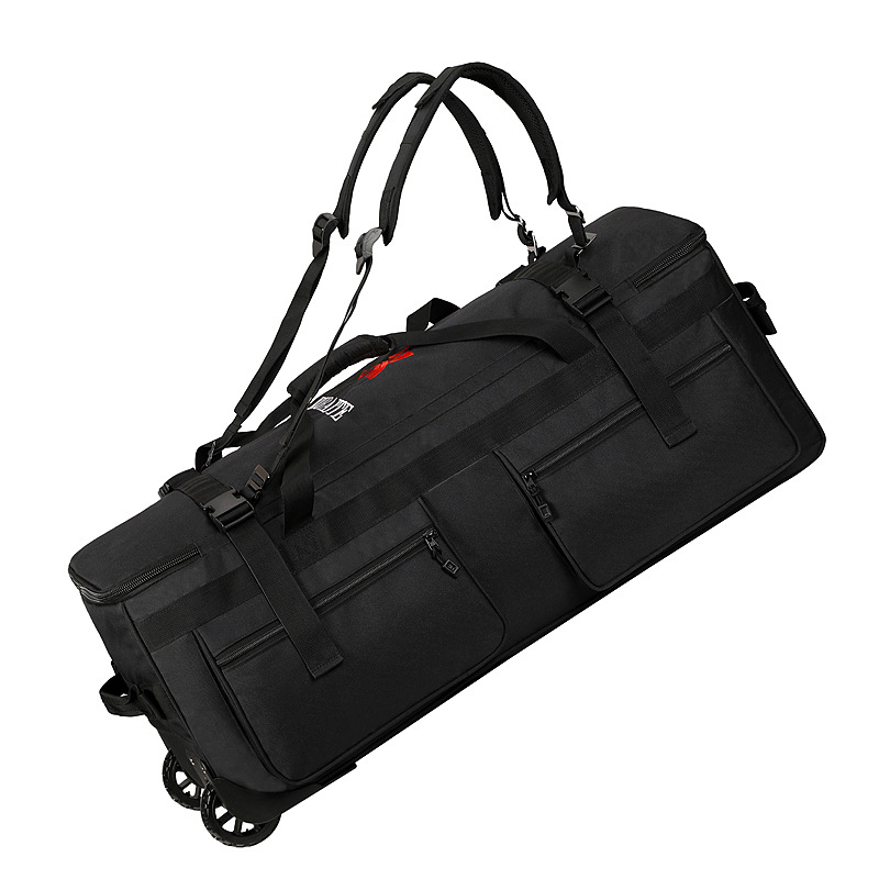 Чанта за пътуване с колела от Oxford плат, унисекс – дишаща, водоустойчива и износоустойчива; подплата: полиестер (Материал: Oxford плат; Подплата: полиестер; Функции: дишаща, водоустойчива, износоустойчива; Стил: свободно пътуване; Унисекс)