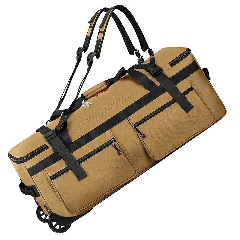 Чанта за пътуване с колела от Oxford плат, унисекс – дишаща, водоустойчива и износоустойчива; подплата: полиестер (Материал: Oxford плат; Подплата: полиестер; Функции: дишаща, водоустойчива, износоустойчива; Стил: свободно пътуване; Унисекс)