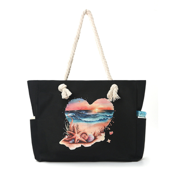 Platnena torba, horizontalni kvadratni oblik, otvoreni vrh, unutarnja džep za telefon, dvostruki remen