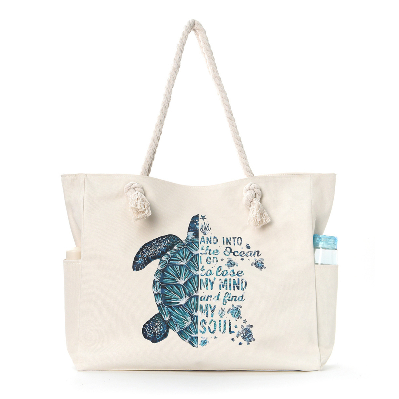 Platnena torba, horizontalni kvadratni oblik, otvoreni vrh, unutarnja džep za telefon, dvostruki remen