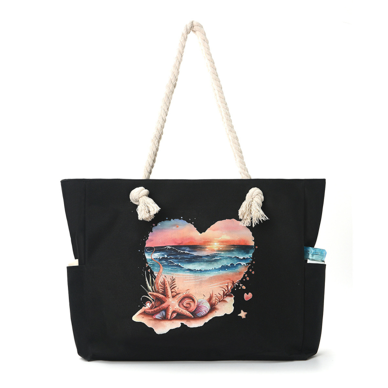 Platnena torba, horizontalni kvadratni oblik, otvoreni vrh, unutarnja džep za telefon, dvostruki remen