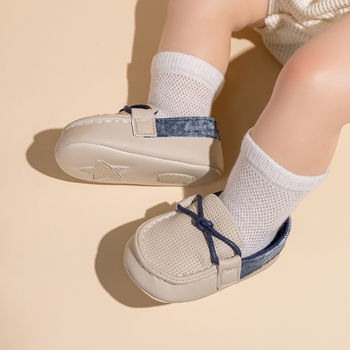 Casual παπούτσια για νήπια, unisex, αναπνεύσιμο επάνω από τεχνητό PU, αντιολισθητική μαλακή σόλα, εσωτερική χρήση, 12–36 μηνών
