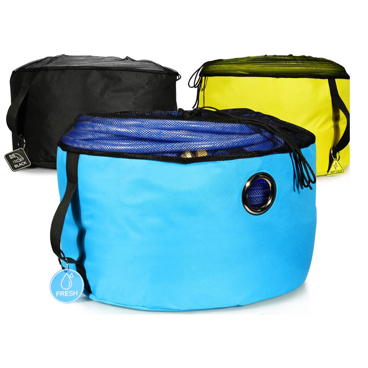 Torba za skladištenje RV crijeva, sklopiva trodijelna putna torba za skladištenje, jednostavna za nošenje (Materijal: poliuretan; Oblik: cilindričan; Funkcija: višestruka; Namijenjeno za putovanja; Pakiranje: 20 kom.)