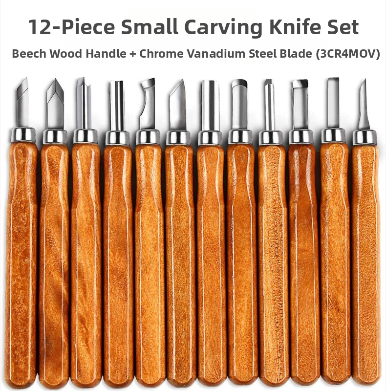 Medžio drožybos peilių rinkinys – daugiafunkcis įrankis medžio drožybai ir guminių antspaudų graviravimui