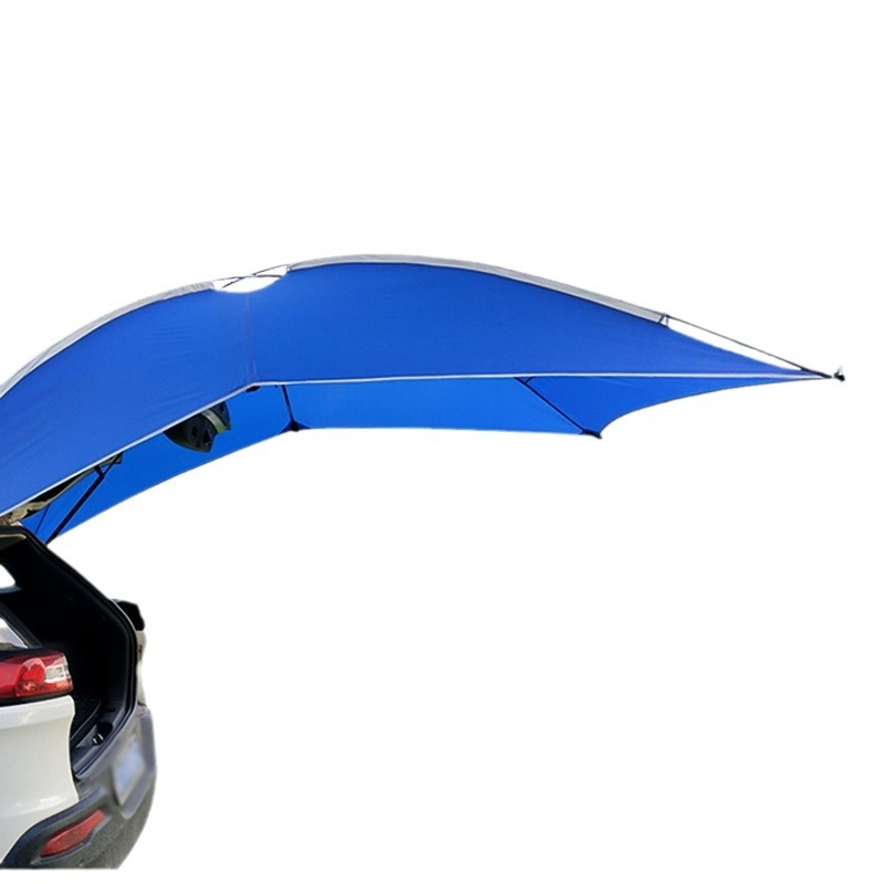 Automobilio šoninė palapinė, nešiojama, išorė poliesteris, rėmas iš stiklo pluošto, atsparumas vandeniui 1500–2000 mm, svoris apie 2,7 kg