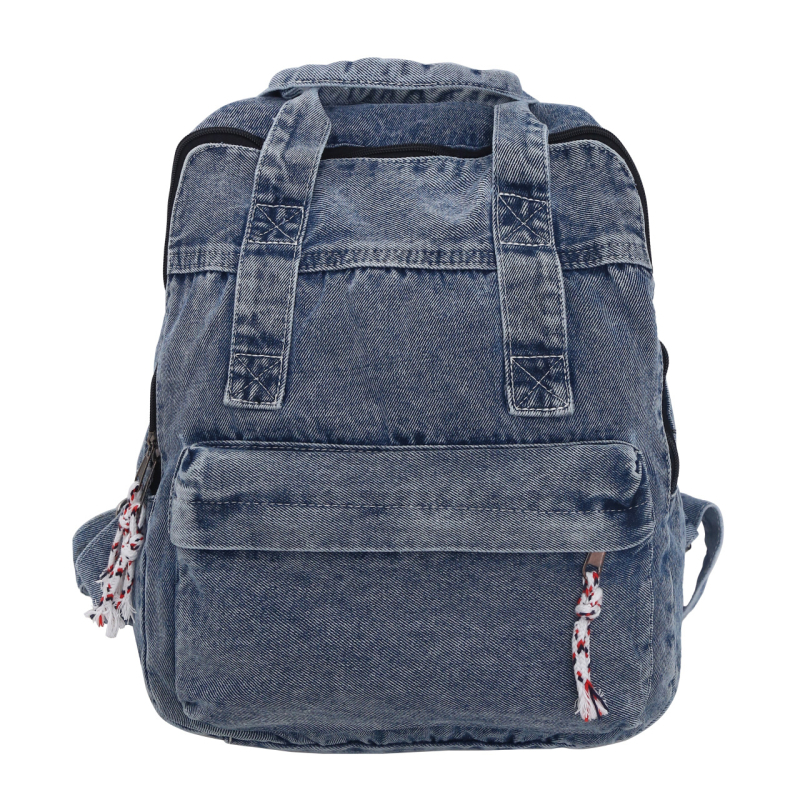 Ruksak od denima s pranjem, velika kapacitа 36–55 L, pogodan za 16-inčni prijenosnik, unisex, naramenice s zračnim jastučićem, urbani stil