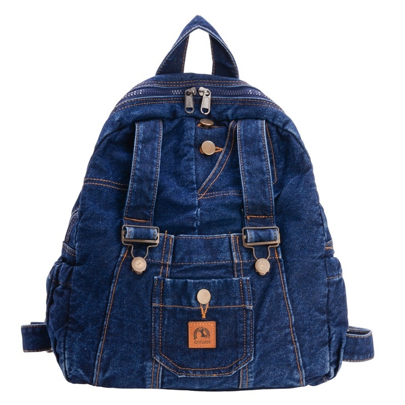 Unisex ruksak od pamuka sa zatvaračem, džep za mobitel i trodimenzionalni dizajn