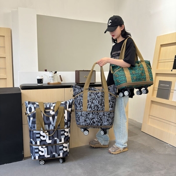 Τσάντα ταξιδιού με 360° τροχούς και επέκταση, 56–75 L, Oxford ύφασμα, ultra-light