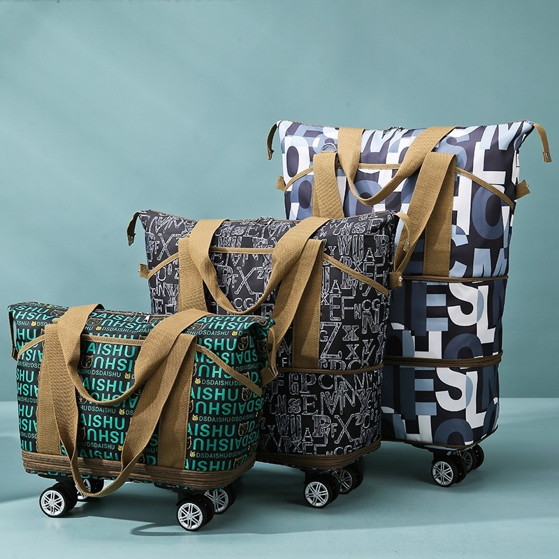 Чанта за пътуване с 360° колела и разширение, 56–75 л, Oxford плат, ултра лека