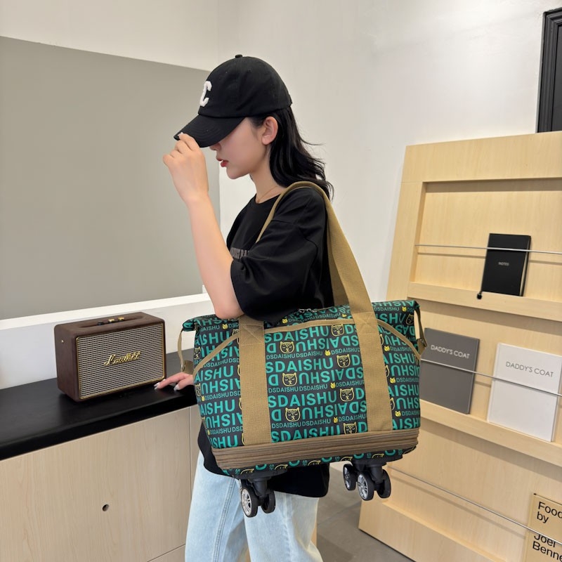 Чанта за пътуване с 360° колела и разширение, 56–75 л, Oxford плат, ултра лека