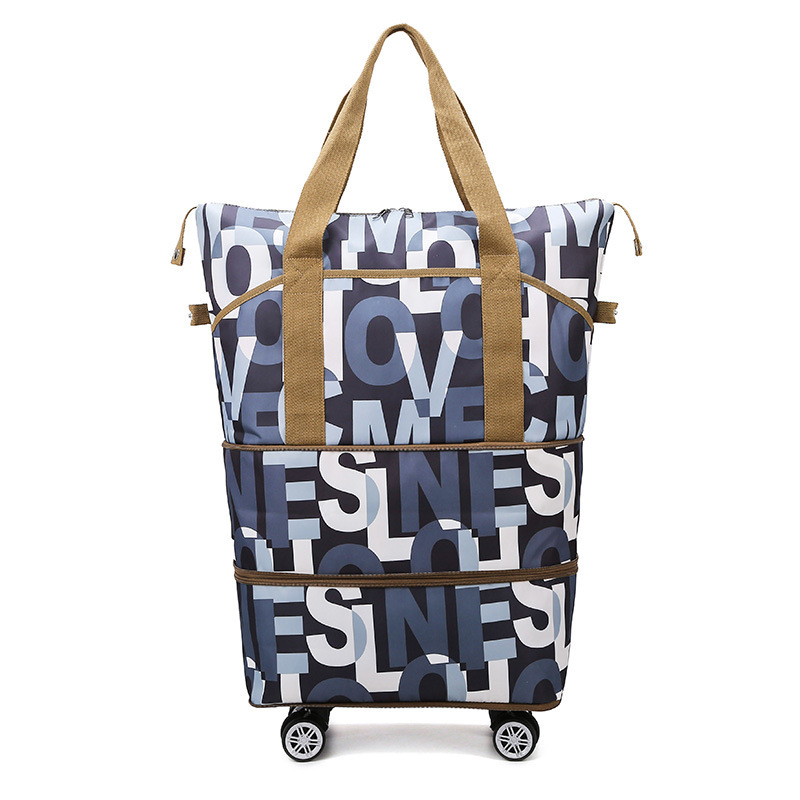 Чанта за пътуване с 360° колела и разширение, 56–75 л, Oxford плат, ултра лека