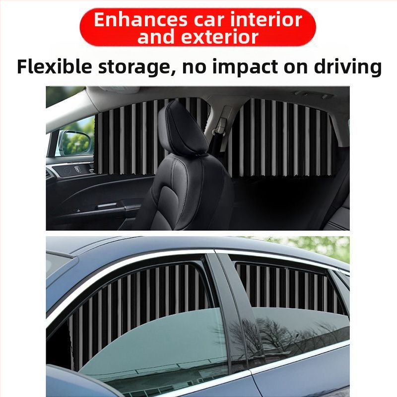 Magnetinės galinės automobilių langų užuolaidos – universali tinka, storas nepermatomas poliesteris, saulės apsauga, šilumos izoliacija, privatumas, pritaikomi