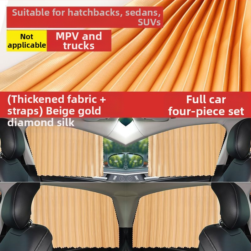 Magnetinės galinės automobilių langų užuolaidos – universali tinka, storas nepermatomas poliesteris, saulės apsauga, šilumos izoliacija, privatumas, pritaikomi