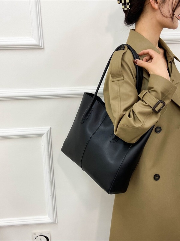 Vintage Tote torba za žene, PU koža, poliester podstava, vodoravni kvadratni oblik, magnetska kopča, srednja tvrdoća