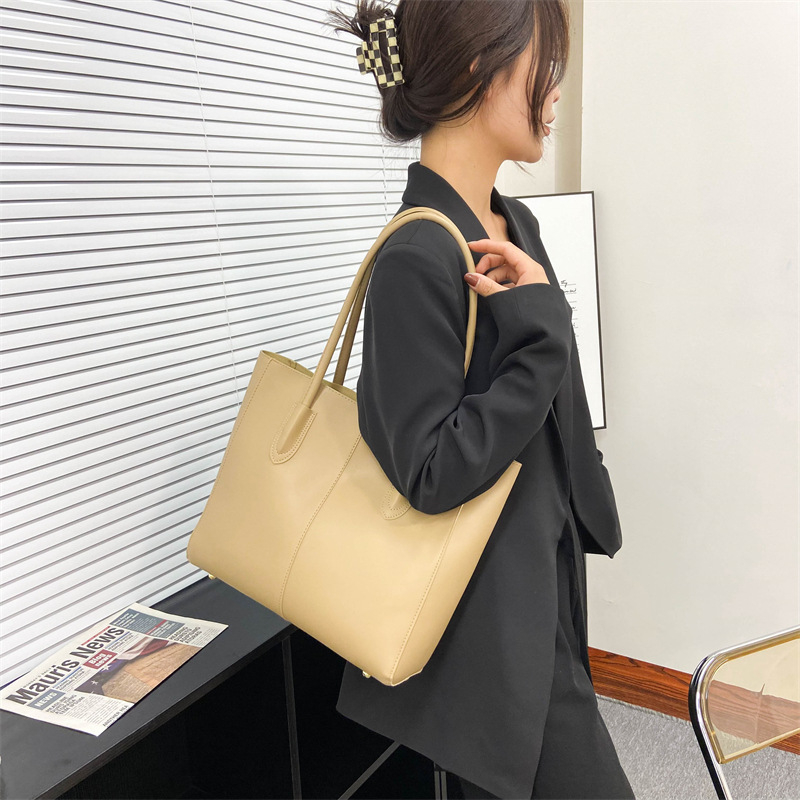 Vintage Tote torba za žene, PU koža, poliester podstava, vodoravni kvadratni oblik, magnetska kopča, srednja tvrdoća