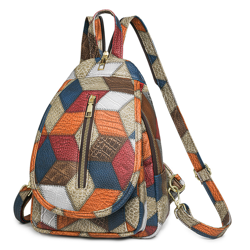 PU чанта за кръст с капак, джоб с цип, вътрешен патч джоб, полиестерна подплата